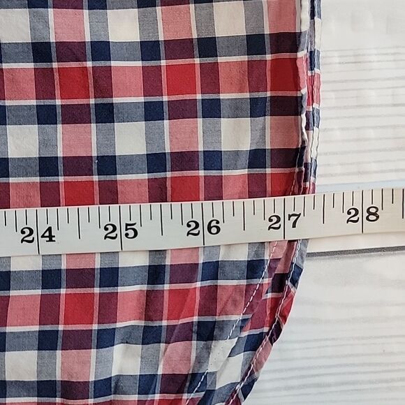 Blue by Pronto Uomo checkered plaid button-down shirt Men's Size L - Picture 10 of 10